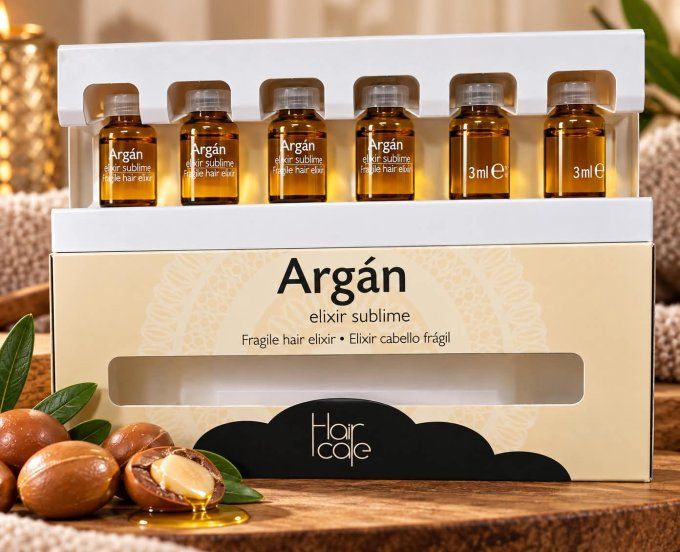 HUILE RÉPARATRICE D'ARGAN-CHEVEUX FRAGILES.