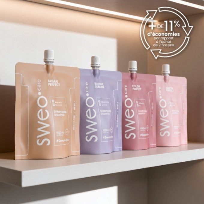 Éco recharge shampoing cheveux blonds Blonde Sublime Sweo 1L