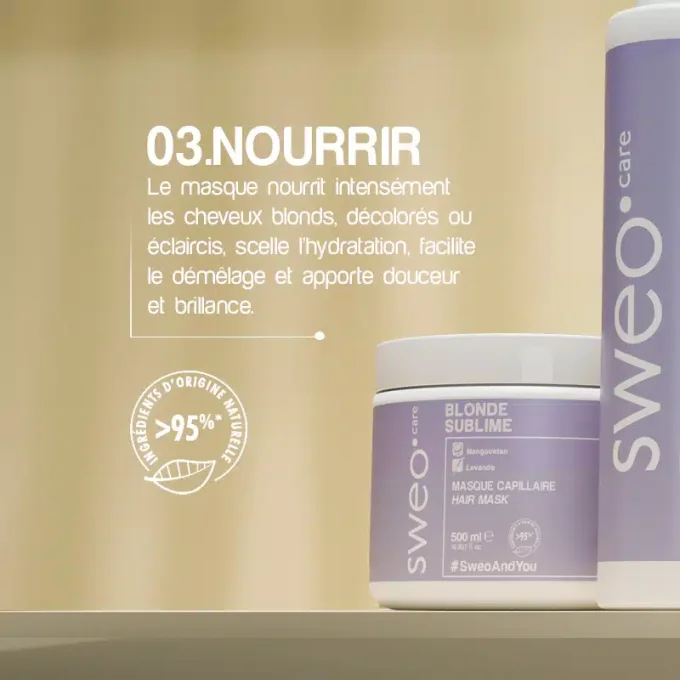 Masque BLONDE SUBLIME sweo 500ml-Soin des cheveux blonds