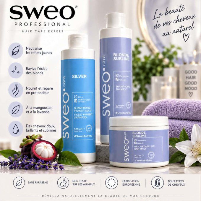 Offre blonde sublime Sweo -3 soins pour cheveux blonds 